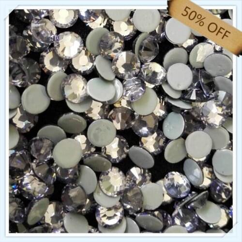 New glue free shipping hot sale size ss20 5mm BLACK DIAMOND color with 1440 pcs each pack ; diamond stone for GARMENT