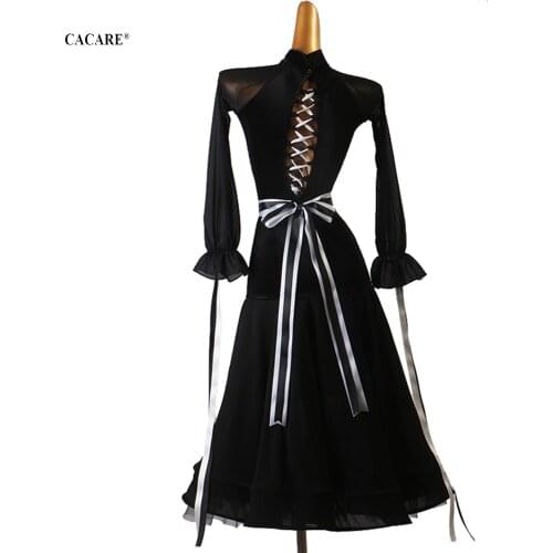CACARE Ballroom Dress Dance Competition Dresses Standard Tango Waltz Modern Costume Women Flamenco Customize D0841 Big Hem