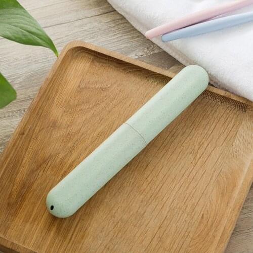 Portable Travel Toothbrush Box Washing Toothbrush Storage Box Wheat Straw Toothbrush Box