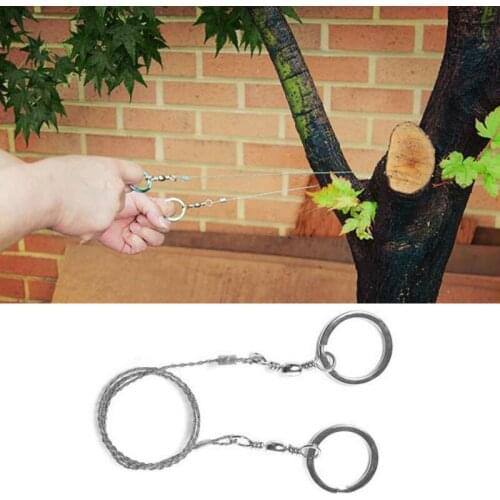 Outdoor survival stainless steel wire saw camping adventure 4 strands fretsaw survival cable chain saw wire pull wood