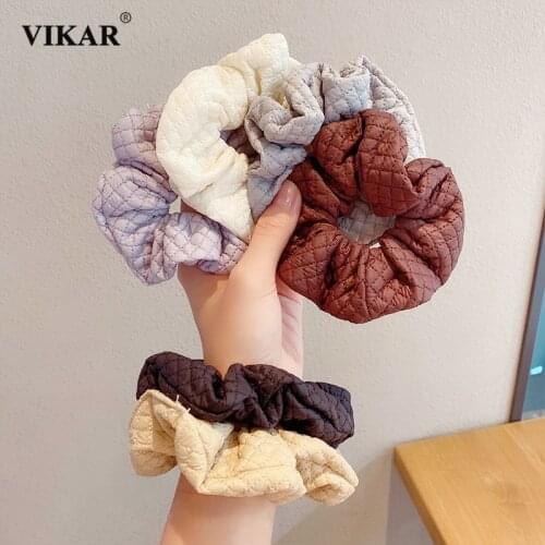 New Elegant Soft Leather Scrunchie Elastic Hair Ties Gilrs Ponytail Holder Headband Scrunchies For Women Fashion Hair Accessorie
