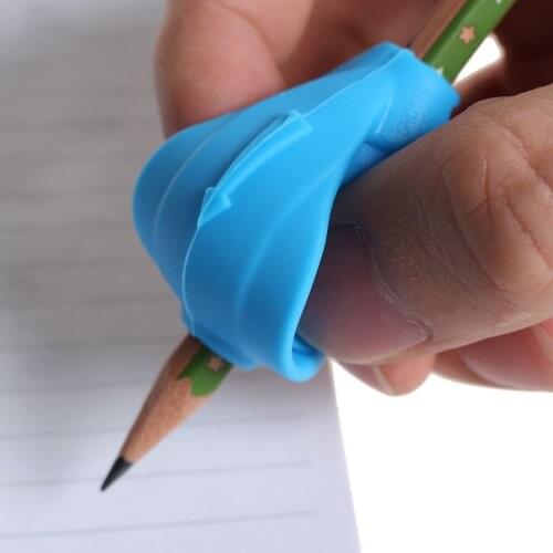 1 Pc Pen Grip Silicone Kids Pencil Handles Student Two Finger Writing Posture Correction Children Writing Stationery