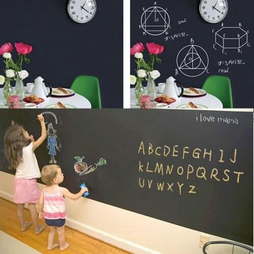 Blackboard Removable Wall Sticker Chalkboard Write Board Roll 2m x 45 cm Kids Drawing Writing Board Sheet