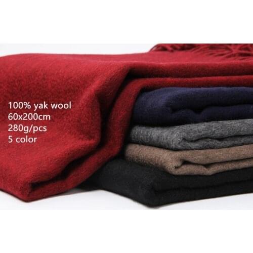 Naizaiga 100% yak wool factory outlet water ripple scarf thick cashmere shawl , SN256