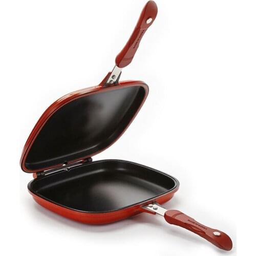 Frying Pan 28CM Non-Stick Double-Sided Barbecue Cooking Tool Stable Durable And Reliable Cookware Suitable For Home Outdoor