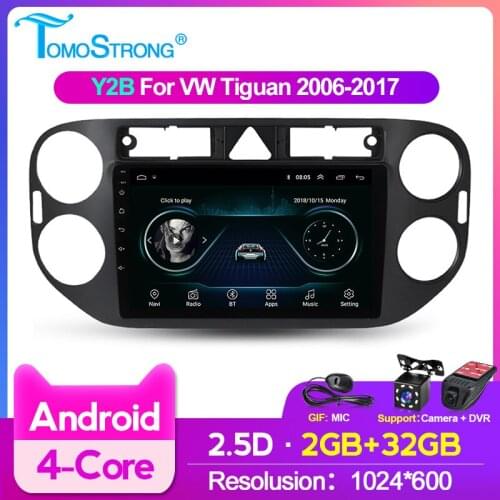 TomoStrong 4 Core Car multimedia player For Volkswagen Tiguan 1 NF 2006 2007 2008- 2016 GPS car stereo DVR WIFI video output