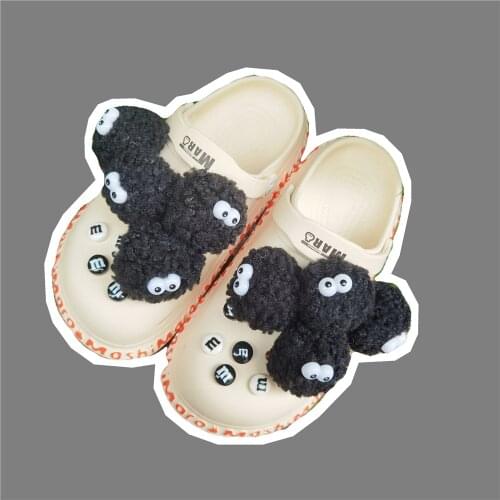 Single piece Shoe Decoration Buckle Charms Accessories black ball top demon DIY Combination Jibz for croc Kids girl friend Gifts