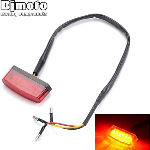 Universal Motorcycle Rear Brake LED Tail Stop Light For Dirt Taillight Rear License Plate Light Accessories Decorative Lamp 12V