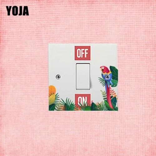 YOJA Creative Mysterious Parrot Decor Wall Switch Sticker Living Room Bedroom Personalized 10SS0353