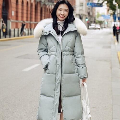 Fur Collar Parkas Winter Coat Women Puffer Jacket Warm Jackets for Women 2021 Thick Overcoat Female Long Clothes Casaco HLY212