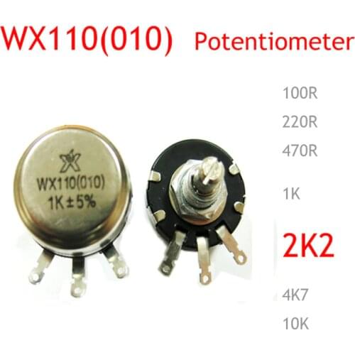 10pcs/lot WX110 WX010 1W 2K2 2.2K Potentiometer