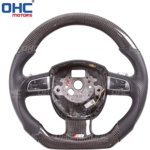 100% Real Carbon Fiber Steering Wheel compatible for A1 A2 A3 A4 A5 S3 S4 RS3 RS4 RS5 RS6 RS7 S line