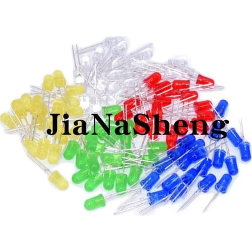 100pcs 3mm 5mm LED Light White Yellow Red Green Blue Orange