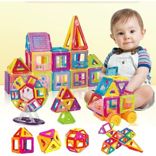 16-298pcs Mini Magnetic Designer Construction Set Model & Building Toy Plastic Magnetic Blocks Educational Toys For Kid Gift