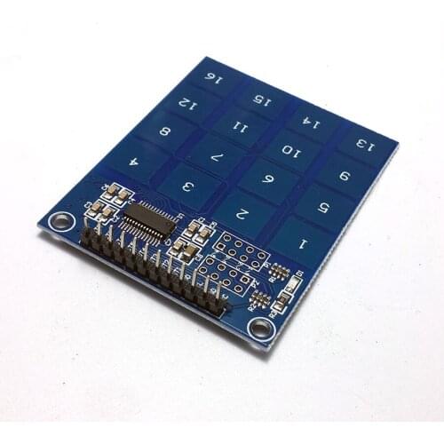 16-channel capacitor type touch switch module, 4*4 matrix type digital touch sensor module