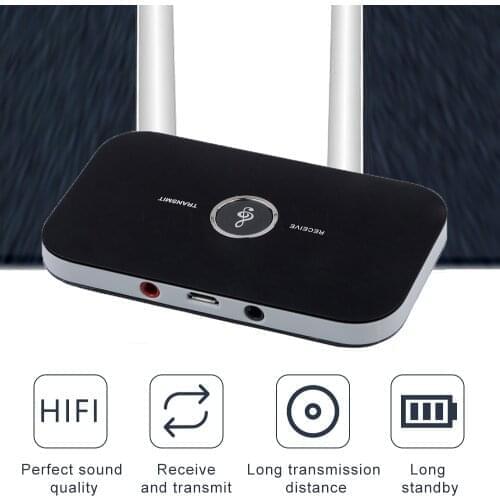 2 IN 1 Bluetooth 5.0 Audio Transmitter and Receiver 3.5mm Aux MP3 Player Adapter For Car Radio TV Bluetooth Earphone Speaker