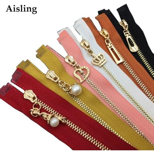 Aisling 60cm Openning Metal Zipper For Sewing Zip Garment Accessories Down Jackets Leather Coat Jeans DIY Material D526
