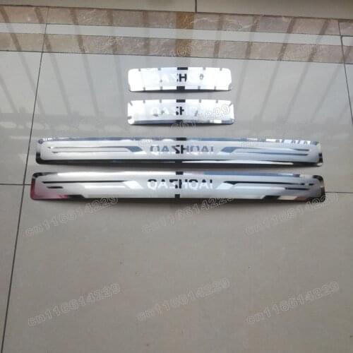 Car Accessorise Stainless Steel Door Sill Scuff Plate for Nissan QASHQAI 2016 2017 2018 2019 2020 4pcs