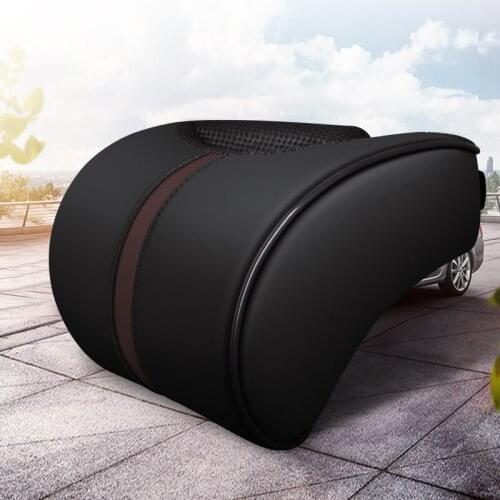 Car Headrest Leather Seat Head Pillow Seat Care Neck Support Modification For Tesla Model 3 Model S ModelX Universal Accessories