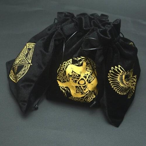 Star Pendulum Board Wooden Dowsing Board Divination Ta-rot Game Tool Velvet Bag