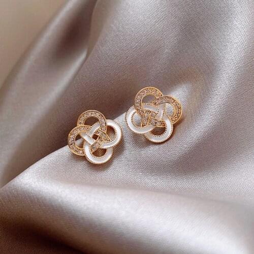 Dongdaemun, South Korea, Chinese style, high-end, simple and compact, net red temperament, wild earrings