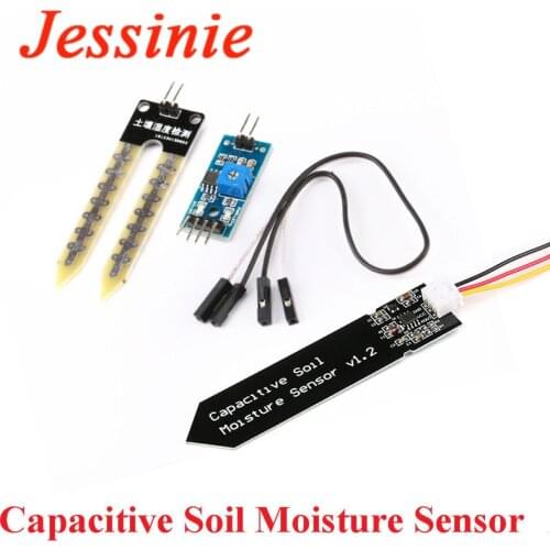 Capacitive Soil Moisture Hygrometer Detection Humidity Sensor Module Wide Voltage Analog Electronics DIY For Arduino With Cable