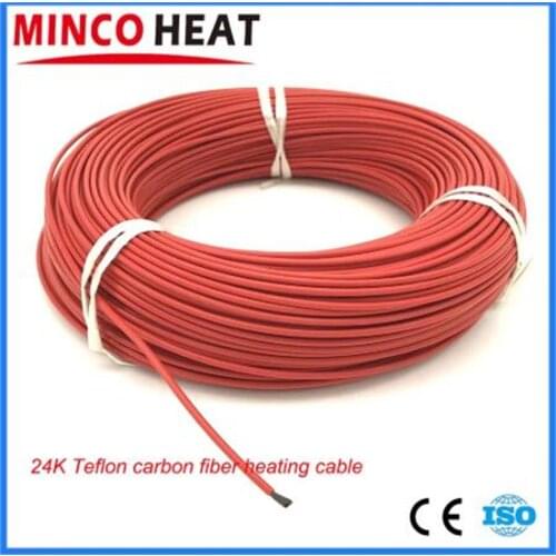 Fluoropolymer Insulated New Infrared Heating Floor Heating Cable System of 24K Carbon Fiber Wire Electric Floor Hotline