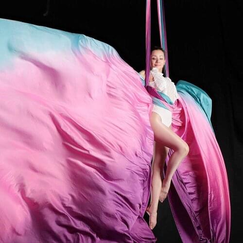 PRIOR FITNESS Aerial Yoga Hammock Fitness High Quality 8Meters 100% Nylon Yoga Fabric By Dance Yoga exercise