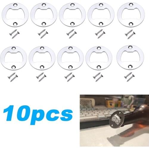 Bar Tools Round Bottle Opener 40mm Iron Wine Beer Opener Wall Hanging Bottle Openers With Screws Kitchen Gadgets Accessories