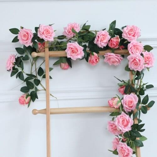 1.8m Length Artifical Flowers Australia Rose Vine Rattan Silk Fake Flowers for Wedding Decoration Party Home Garden Decor
