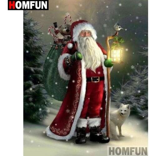 HOMFUN Full Square/Round Drill 5D DIY Diamond Painting "Santa Claus" Embroidery Cross Stitch 5D Home Decor Gift A17935