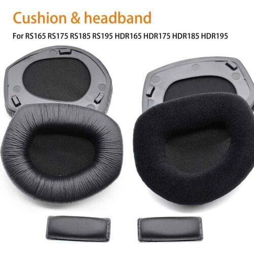 New Velvet Replacement Ear Pads Earpads Earmuffs for Sennheiser RS165 RS175 RS185 RS195 HDR165 HDR175 HDR185 HDR195 Headphone