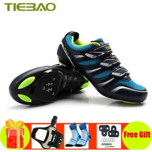 Tiebao road cycling shoes sapatilha ciclismo athletic bike pedals shoes self-locking breathable road bike shoes outdoor sneakers