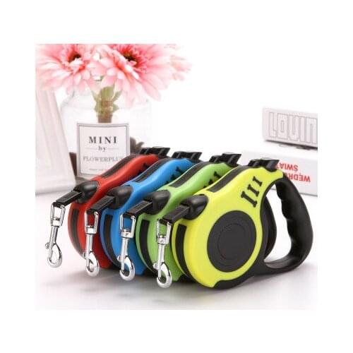 Pet Supplies 3M/5M Durable Pets Dog Leash Nylon Extending Puppy Walking Running Dog Leads Automatic Retractable Reflective