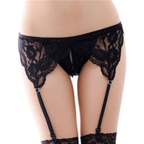 Hot Women Sexy Flower Garter Belt Floral Lace Suspender Garter Belts for Stockings Harness Lingerie Wedding Garter