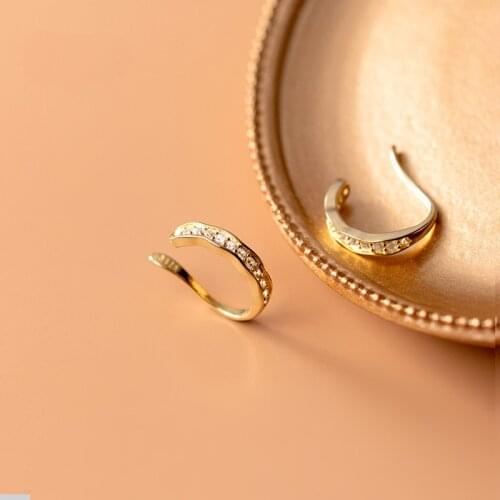 New Row Drill Ear Clip Earrings Clear CZ Cubic Zirconia Shiny Earring No Ear Hole 925 Sterling Silver Charm Elegant Fine Jewelry