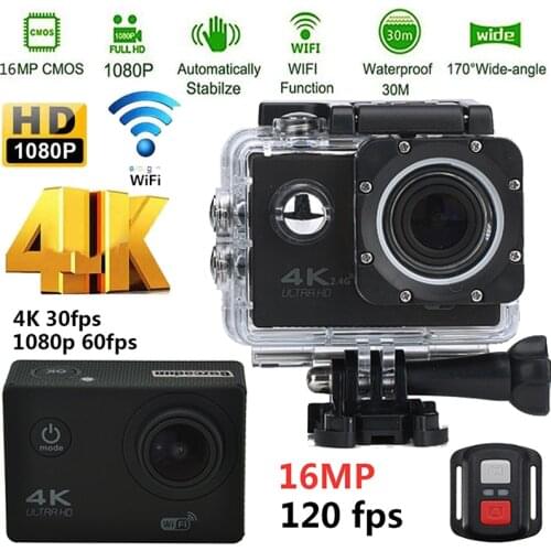 Guzcadun Sports Action Camera Video WIFI Ultra HD Underwater Diving 1080P Camera 4K DVR Waterproof Helmet bicycle Cam