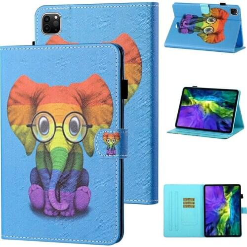 Fabric Leather Case for iPad Pro 11 2020 Smart Cover with Auto Sleep Wake UP and Wallet Slot for iPad Pro 11 2018 Case