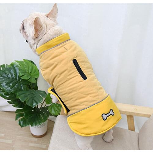 Big Dog Waterproof Cotton-padded Jacket Jacket Warm Two-sided Can Wear Pet Colthes Clothing Dogs And Cats