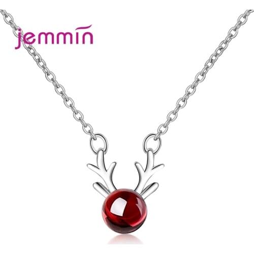 Top Quality Antler Necklace Collier Femme 925 Sterling Silver CZ Cubic Zircon Engagement Choker Joyas Jewelry Collier Femme