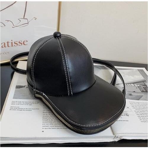 Funny Creative Hat Shape Handbag 2021 Women High Quality Pu Leather Crossbody Bag Hip Hop Style Purse For Female Travel Bag