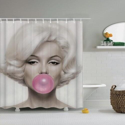 Dafield Design Mildew Resistant Sexy Girl Waterproof Fabric Shower Curtain