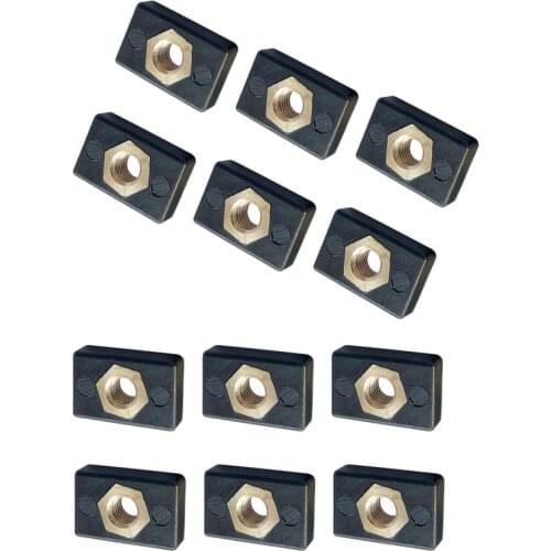 12pcs Fishing Boat Kayak Track Rail Screw Mounting Nut M6 Nutsert Accessories