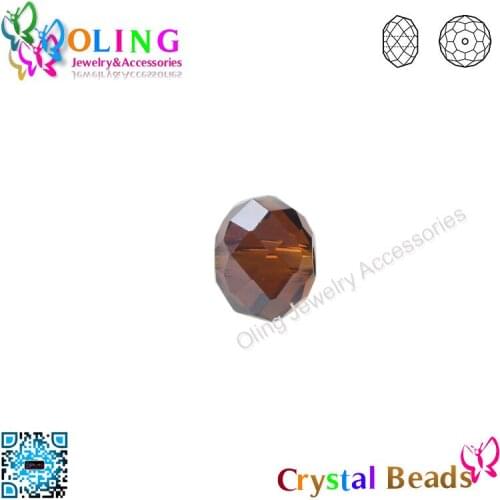 2016 new AAA 6mm 995pcs glass beads Smoked AB Crystal bead faceted flat round DIY Bracelet choker necklace jewelry making