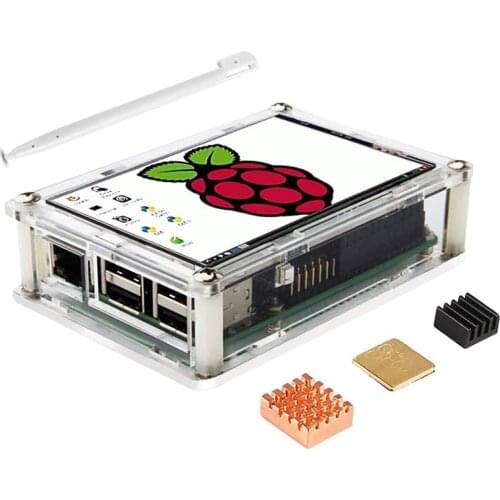 3.5 inch Raspberry Pi 3 Model B+ Touch Screen 480*320 LCD Display + Touch Pen + ABS Case for Raspberry Pi 4 Model B 3B+ 3B
