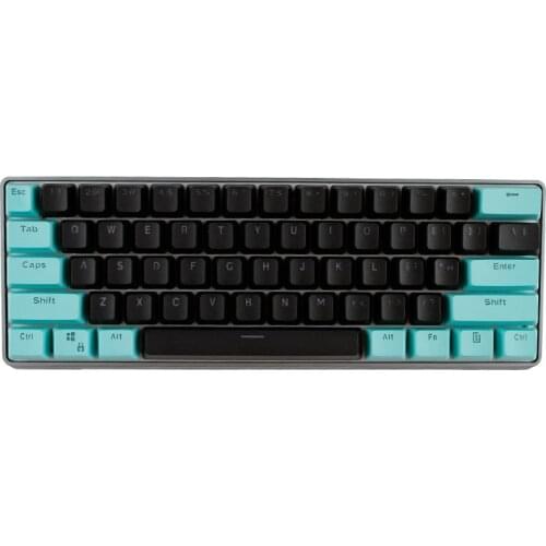 61 Keys PBT Doubleshot Backlit Keycaps Set ANSI Layout OEM Profile for MX Mechanical Keyboard GH60 RK61/ALT61/Annie/poker GK61