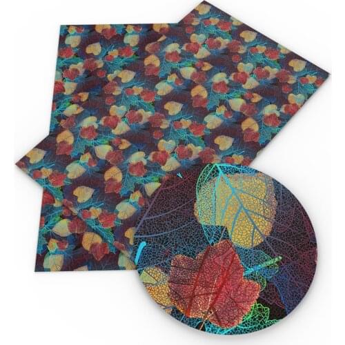 David accessories 20*33cm Flower Printed Faux Synthetic Leather For Bow-knot bags Wallet Phone Cover Scrapbook DIY,1Yc13488