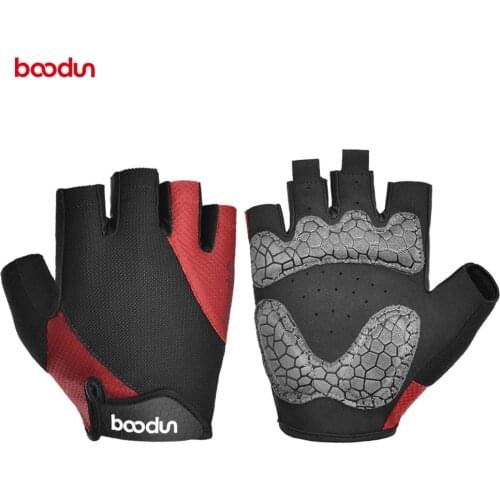 Boodun Breathable Cycling Gloves MTB Road Bike Shockproof Half Finger Glove Outdoor Sport Fishing Hiking Climbing Short Mittens