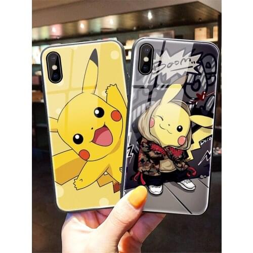 Pokemon Anime Pikachu Phone Cases for 12 Pro Max 7 8 Plus XR Huawei P40 Pro Plus Glory V10 Samsung S20 Plus Ultra Covers Case