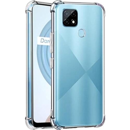 For Oppo Realme C21 Case Transparent Shockproof Soft Cover RealmeC21 On Realmi Realmy Real Me C 21 Bumper Protection Phone Coque